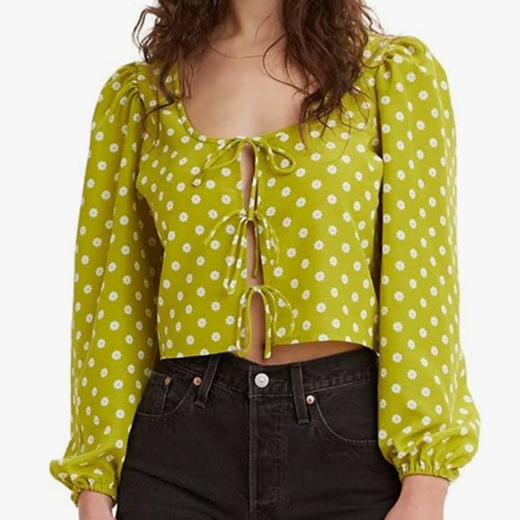 Levi's Embry Tie Front Daisy Blouse - Picture 3 of 14
